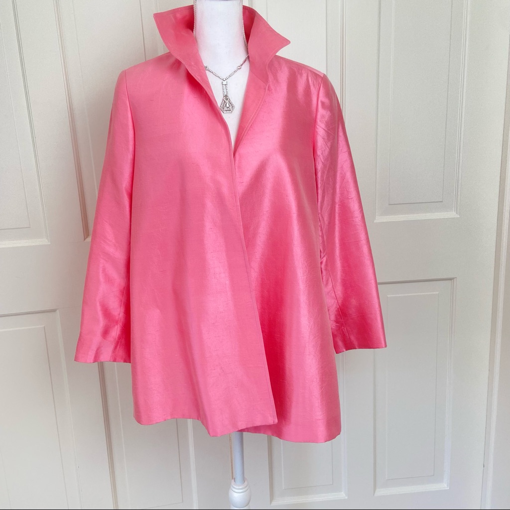 Nwt Lafayette 148 Pink Silk Jacket 6